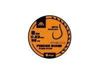 Przypony Mikado Feeder Bomb MF14 Rigs Push Stop 0.20mm/38cm - #10