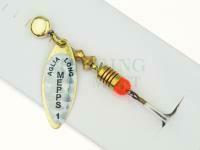 Błystka Mepps Aglia Long Rainbo #1 | 4.5g - Złota / Srebrna