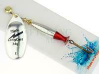 Błystka obrotowa Mepps Aglia LongCast #5 24g - Silver / Red