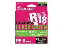 Plecionka Seaguar R18 Complete Seabass Flash Green 150m  1.2Gou 0.185mm 22lb