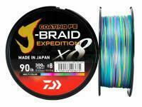 Plecionka Daiwa J-Braid Expedition x8E Multi Color 300m - 0.10mm