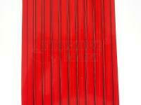 Hemingways Synthetic Tapered Peacock Quill - Fluo Red
