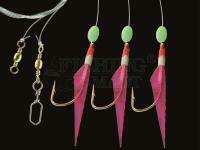 Zestaw morski Dega Norway-Rig Real Fish Skin 5/0 - Red