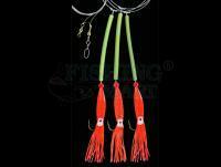 Zestaw morski Dega Sea Rig 3 UV Octopus Side Arms 13cm Size 7/0 - Orange