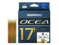 Plecionka Shimano Ocea 17+ Braid 300m 63,1kg PE8 Multi color
