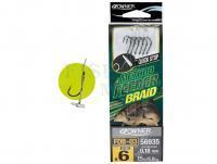 Przypony Owner z Plecionki do Method Feeder z Quick stop FDB-03 10cm #6 0.18mm 15lb 6.8kg 6szt