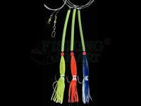 Zestaw morski Dega Sea Rig 3 UV Octopus Side Arms 13cm Size 7/0 - Mix-Colors